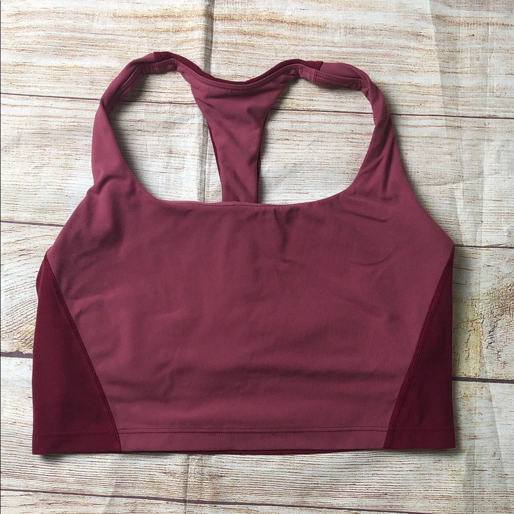 Athleta Transcend Scoop Longline Colorblock Sports Bra